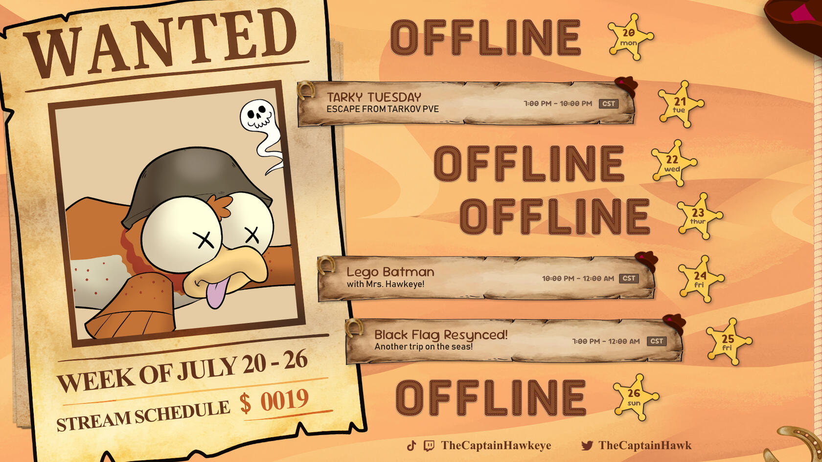 Stream Schedule Template